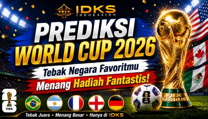 Tebak Juara Piala Dunia 2026 di INDOKASINO, Menang Hadiah Puluhan Juta!