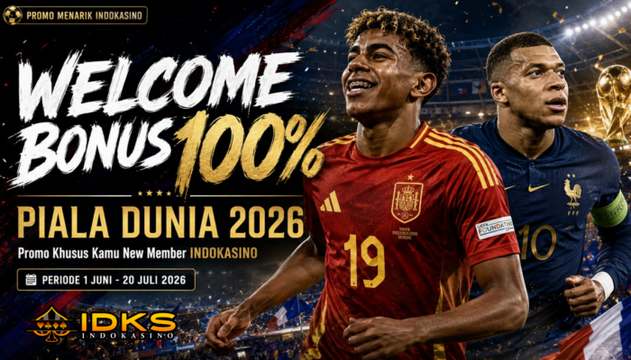 Bonus Piala Dunia Indokasino – Welcome Bonus 100% World Cup 2026