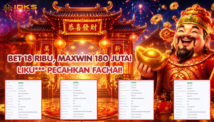 Maxwin FACHAI 180 Juta dari Bet Rp18 Ribu