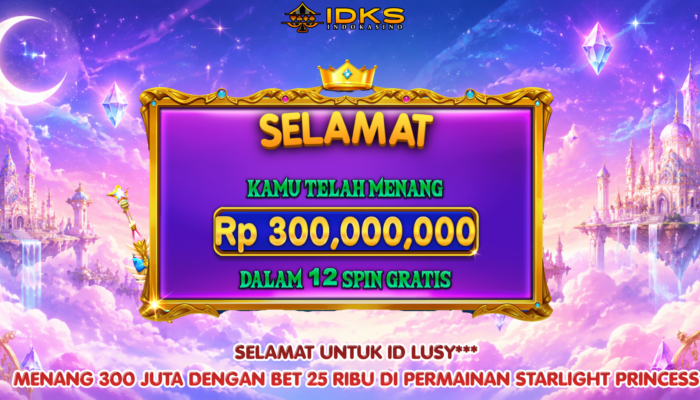 Member IDKS Menang Rp300 Juta di Starlight Princess