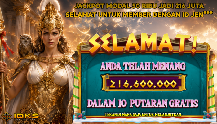 Kemenangan Jackpot Member IDKS Modal 50 Ribu Jadi 216 Juta