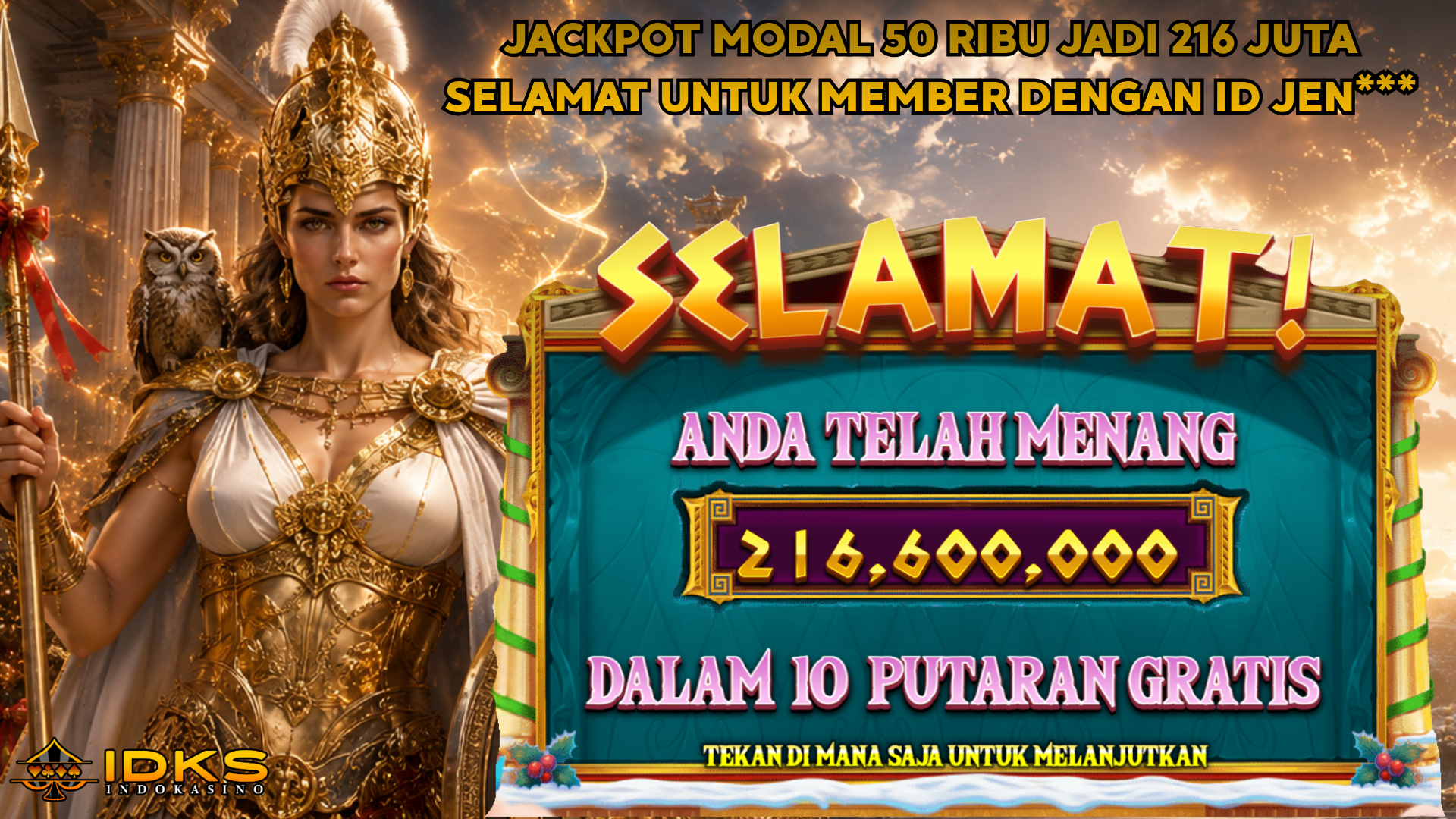kemenangan jackpot member IDKS