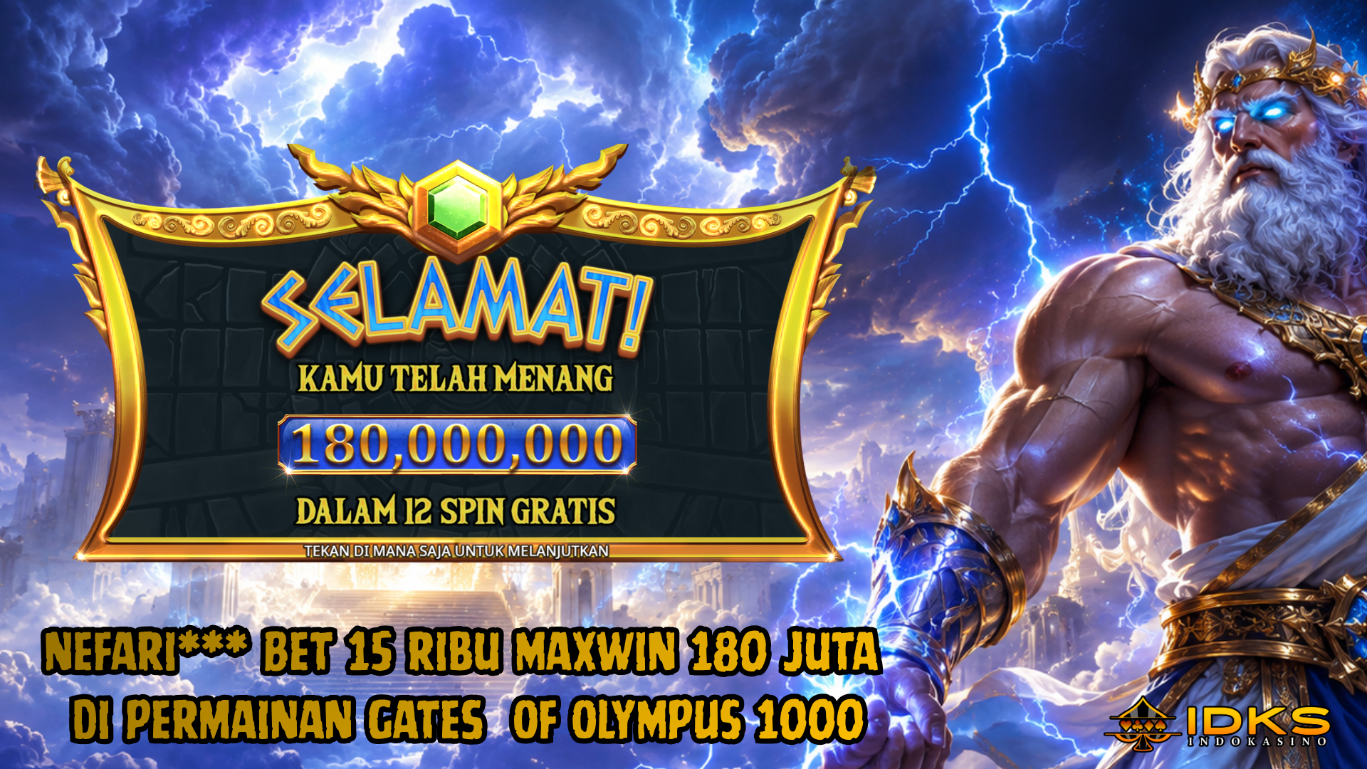Kemenangan Gates of Olympus 1000