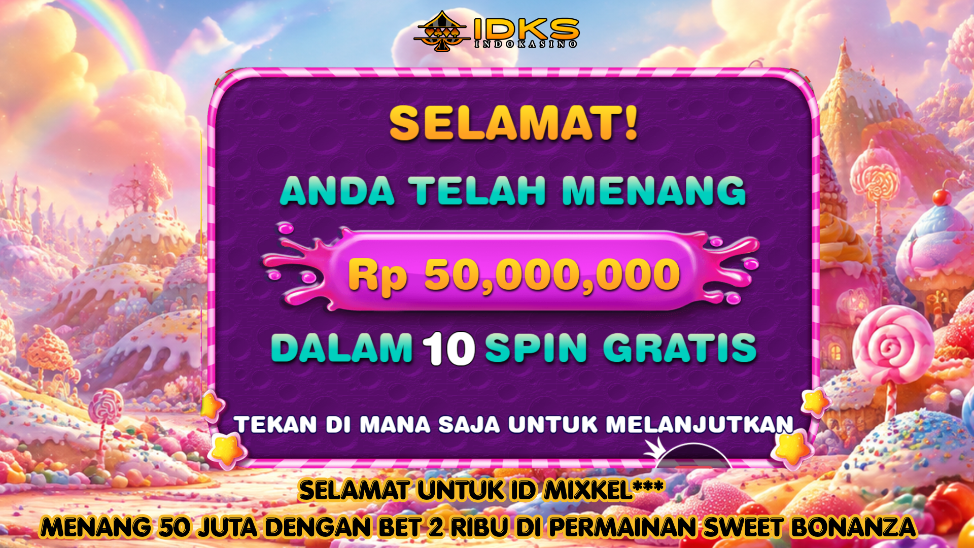 MIXKEL* Menang 50 Juta di Sweet Bonanza dengan Bet 2 Ribu**