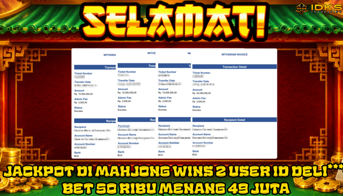 Bet 50 Ribu Menang 50 Juta di Mahjong Wins 2, Kisah Member yang Berakhir dengan WD Besar