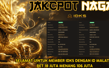 Jackpot Naga Indokasino MALAT menang 106 juta