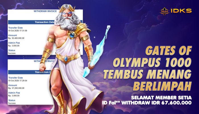 Buy Spin 700 Ribu di Gates of Olympus 1000, Raih Kemenangan 92 Juta dan WD 67 Juta